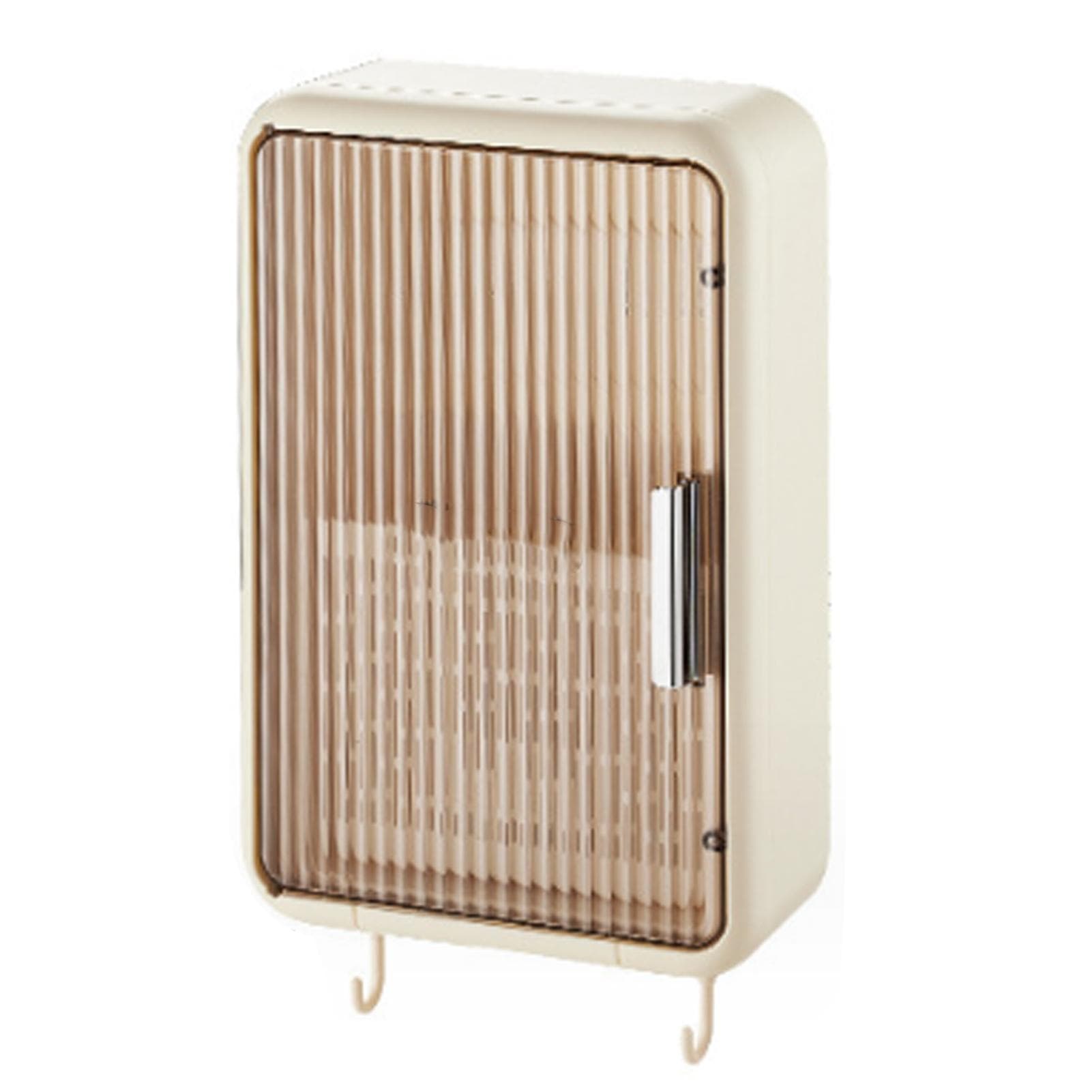 Kitchen Chopsticks Holder Wall Mounted Chopstick Organizer Draining Dust Proof Kitchen Utensils Cream