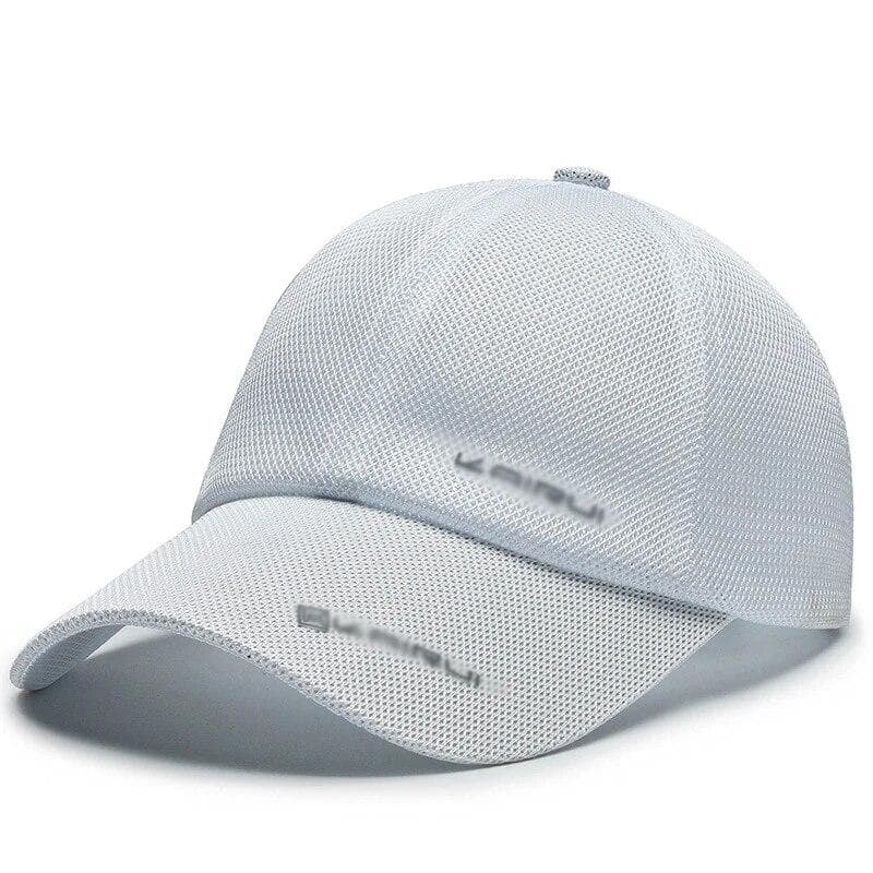 Kairui Outdoor Leisure Male Summer Sunscreen Female Outdoor Fishing Breathable Thin Mesh Duck Tongue Hat white