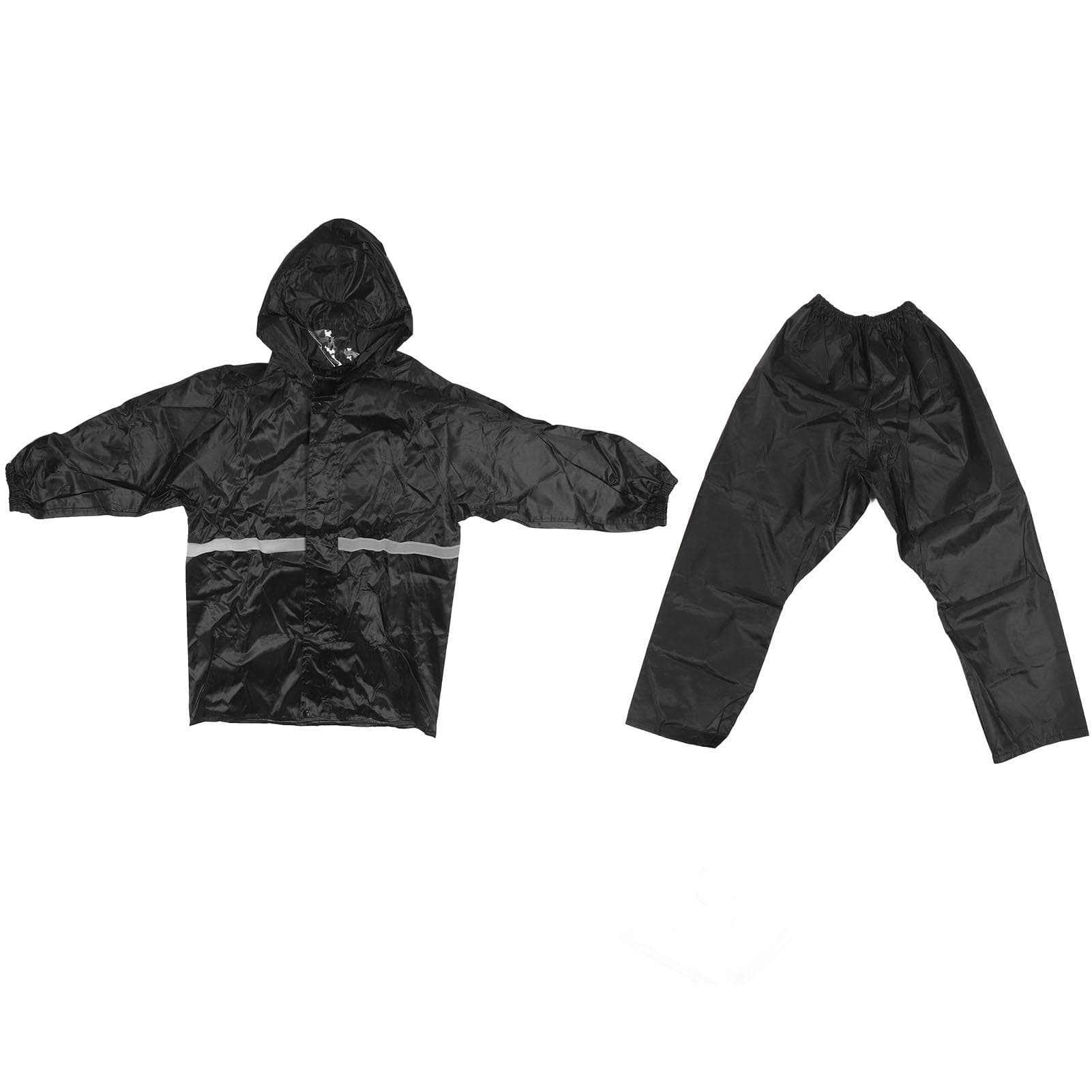Rain Coat Pants Waterproof Full Body Raincoat Set Single Layer Oxford Fabric for Outdoor Duty XL black