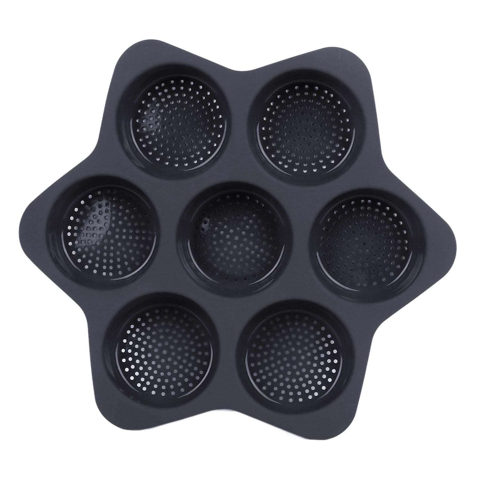 Hamburger Bun Mold 7 Cavity Silicone Non Stick Dishwasher Safe Household Hamburger Bread Form