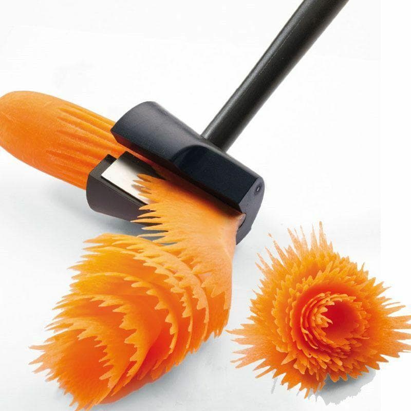 1PC Spiral Cutter Carrot Radish Potato Slicer Fruits Peeler Carving Flower Device Kitchen Vegetable Cutter Slicer Tool black
