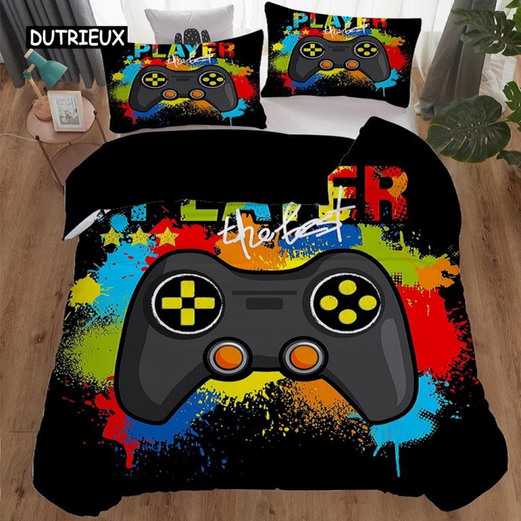 Home Textiles Bedding Set Gamer Life 3D Pattern Printed Duvet Cover Set Twin Full Queen King Boys Adults Polyester Quilt Cover EU single(135x200cm)