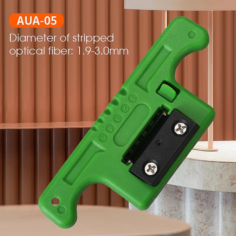 AUA-05 Fiber Cable Ribbon Stripper Fiber Optic Stripping 1.9~3mm Loose Buffer Tube Stripper green