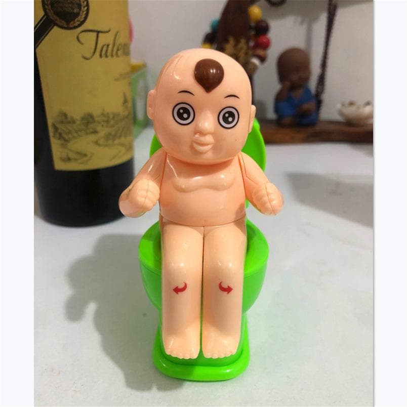 Funny Squirting Prank Toilet Toys Cartoon Dolls Prank Joke Squirt Water Toilet Toy for Children Trick Game Novelty Birthday Gift