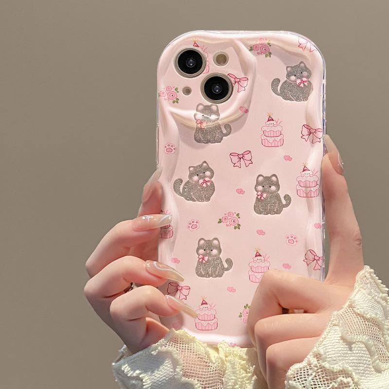 Applicable To Apple 15 Mobile Phone Case IPhone14promax/13 Hollow Cat Chain 11/12 Transparent Silicone Xs iPhone 15