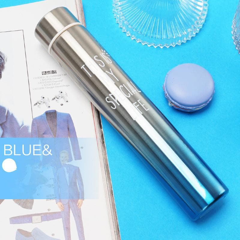 Bpa-free Insulated 260ML Slim Vacuum Flasks Thermos Cup 304Stainless Steel Coffee Water Bottle 260ml sky blue