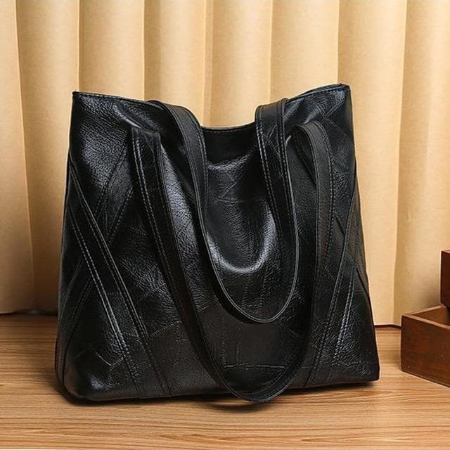 Fashion Women 'S Luxury Handbag 2020 New Fashion Women 'S Shoulder Bag Large Capacity Retro Soft Pu Leather High Quality Tote Bag 36x18x30 cm black