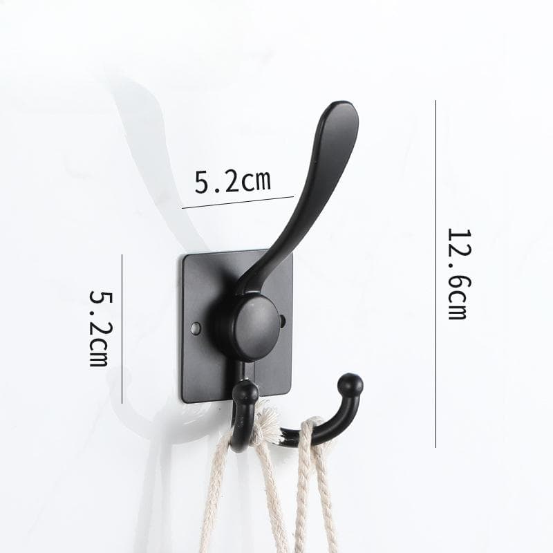 4pcs Coat Hooks Matte Black Wall Mounted Coat Hooks Adhesive Hangers DIY Hanger Hooks Jacket Bag Key Cap Towel Cup 4pcs