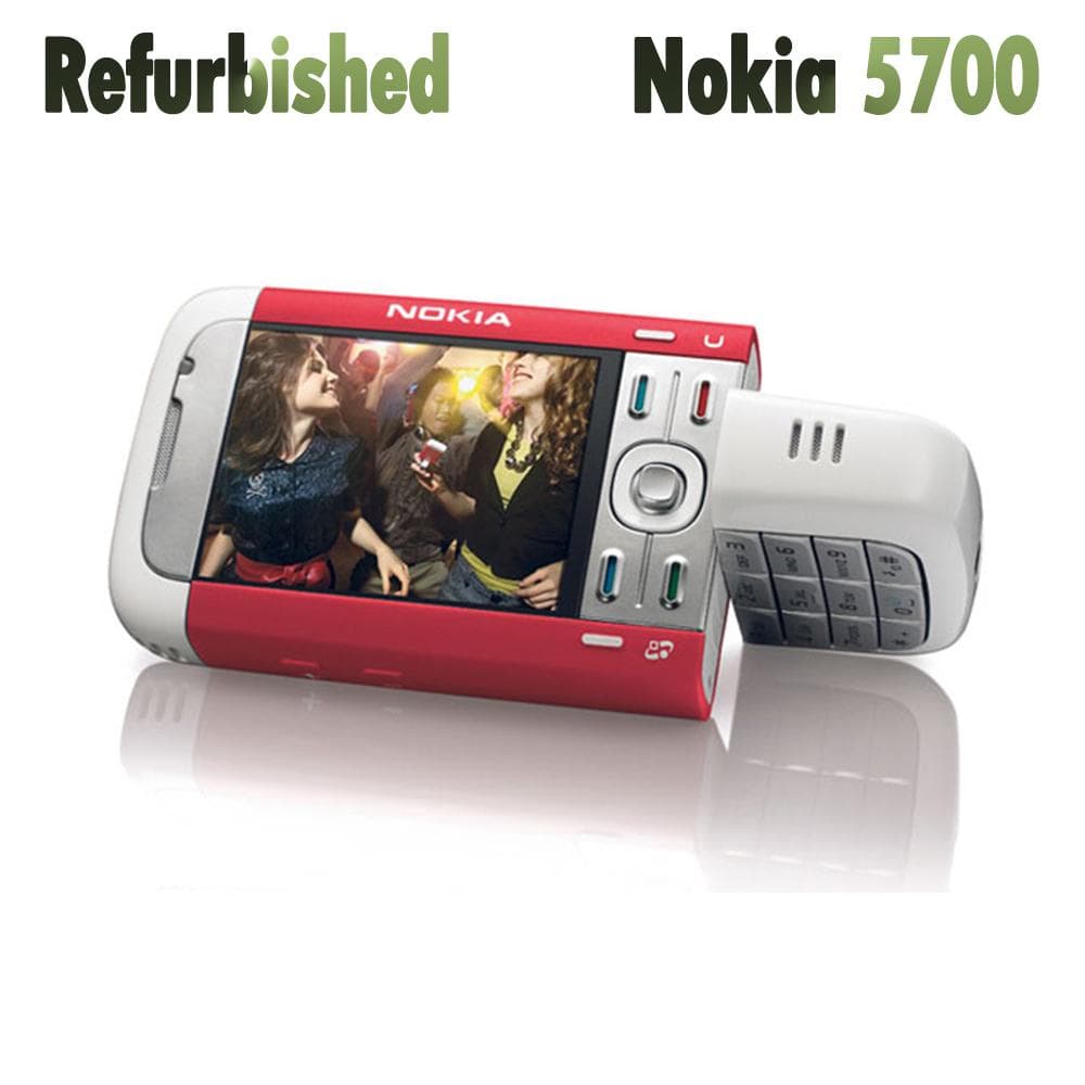 Refurbished Nokia Original Nokia 5700 3G 2.0MP FM Radio Mobile Phone With 1 SIM 1 Battery 1 Charger black