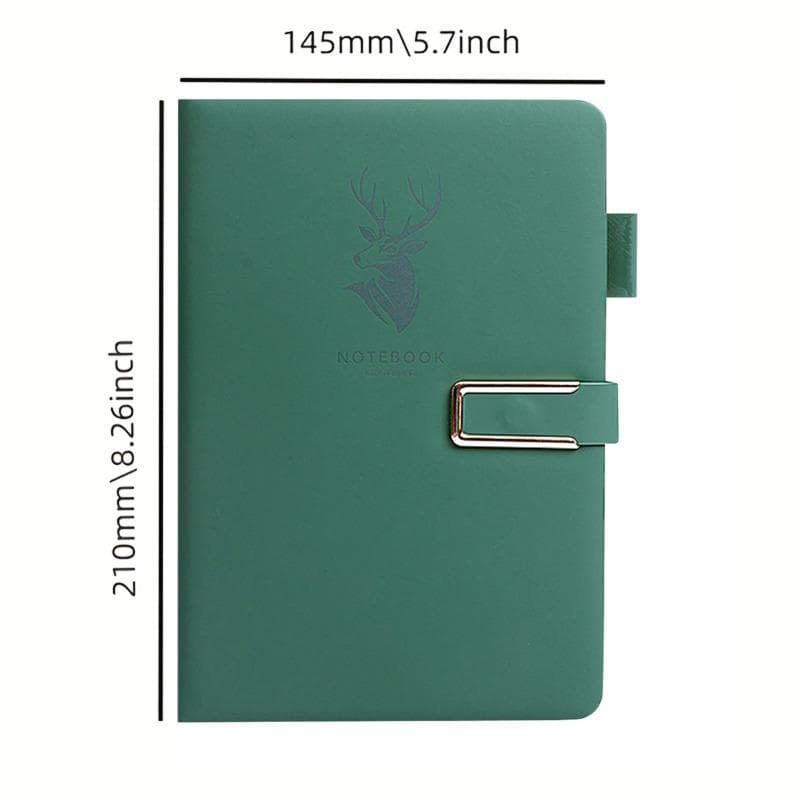 A5 Notebook Soft PU Leather Notepad Thickened Journal Agenda Note Book School Supplies Office Diary 160 Pages green