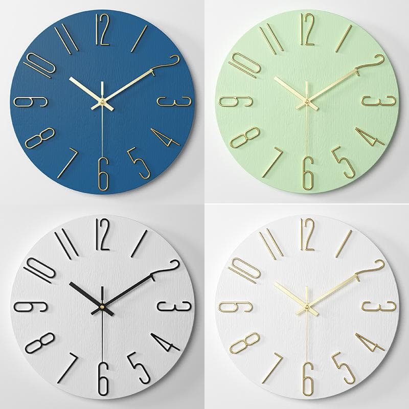 Clock living room wall clock simple wall hanging home creative clock fashion decorative clock 12 silver