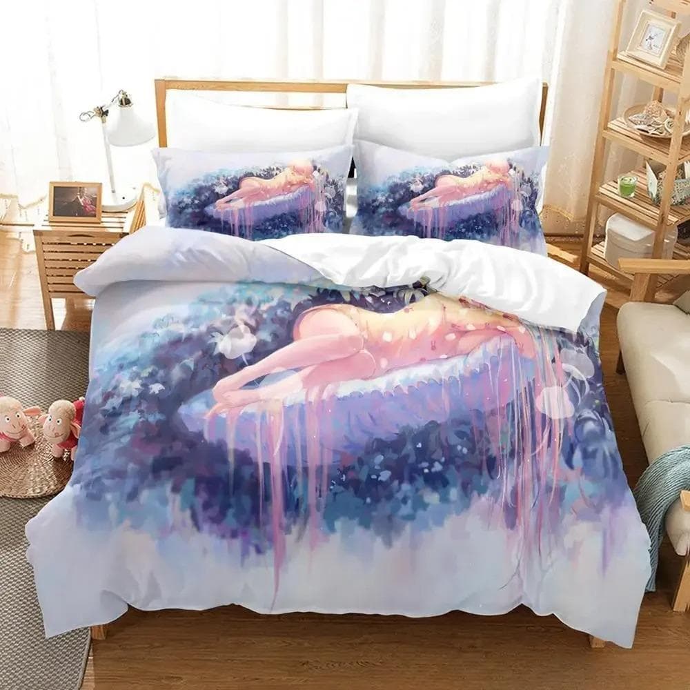 Magical Girl Raising Project Bedding Sets exquisite bed supplies set duvet cover bed comforter set luxury birthday gift 135X200cm-2pcs