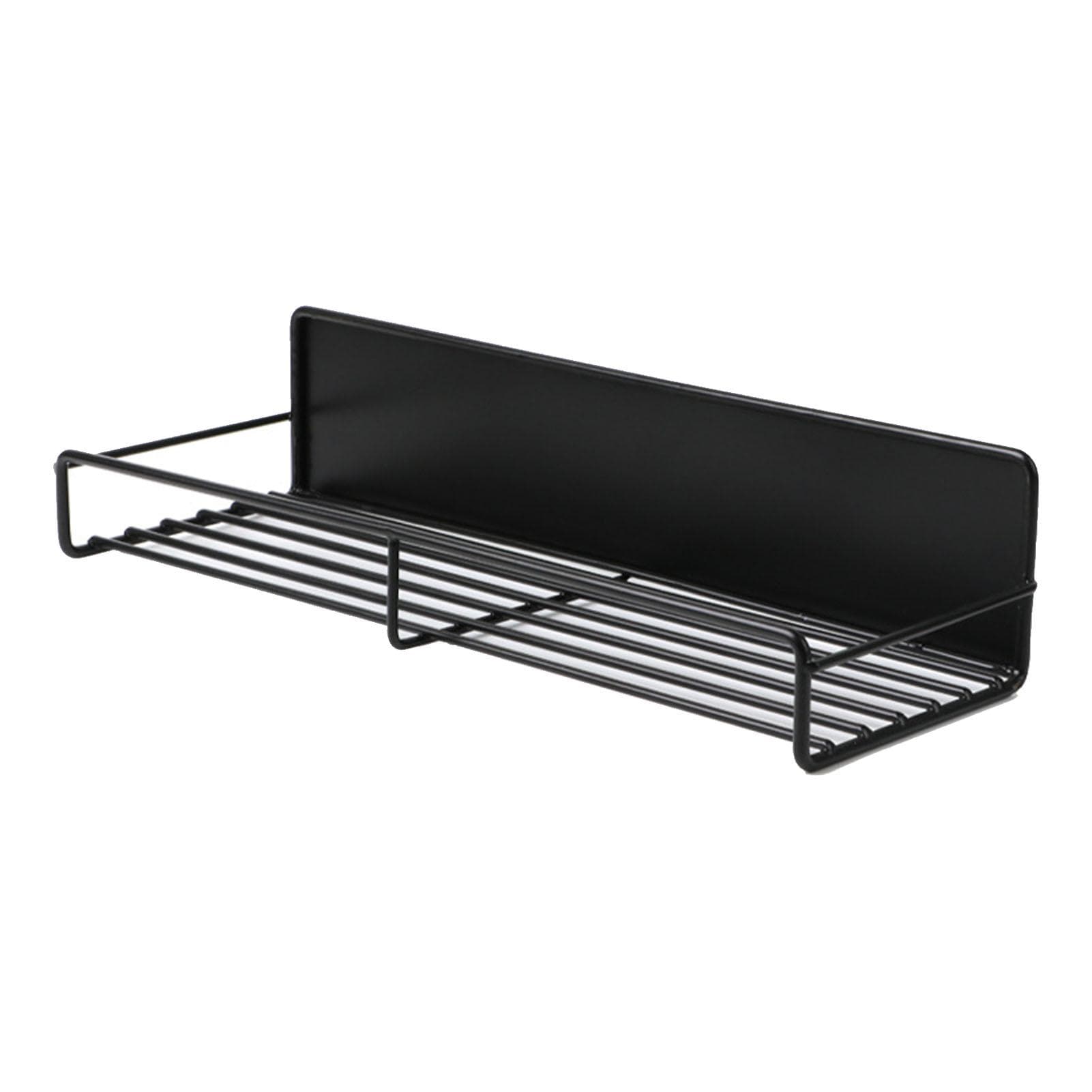 Wall Mounted Magnetic Shelf Refrigerator Punch Free Seasoning Rack Metal Storage Rack 30x10.5x7cm/11.8x4.1x2.8in