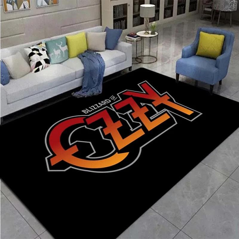 Ozzy Osbourne Band Printed Carpet Living Room Bedroom Fashionable and Aesthetic Anti slip Carpet Photography Props Birthday Gift 120cm by 80cm