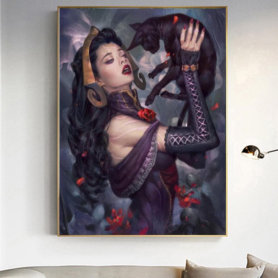 5D Diamond Painting Cross Stitch Diy Full Diamond Embroidery Colorful Lady Mosaic Art picture of Rhinestones Gift Full Square 20X30CM