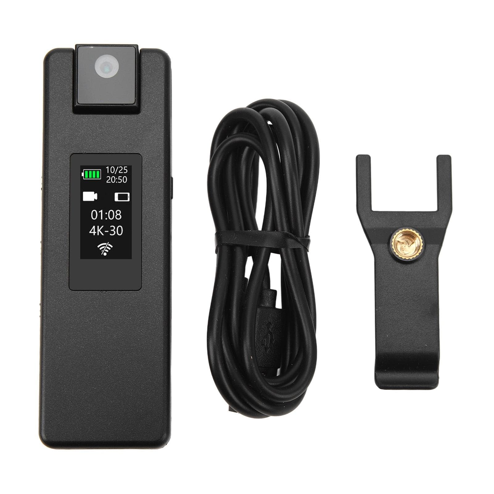 WiFi Body Camera 4K HD Motion Detection 1500mAh 180 Degree Rotation Small Body Camera with Back