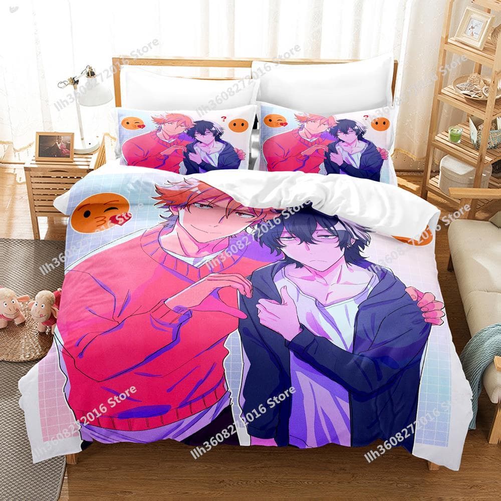 Anime Buddy Daddies Bedding Set Single Twin Full Queen King Size Bed Set Teenager Bedroom Sheet set 3D Print Anime bed sheet set EU Twin 135x200cm