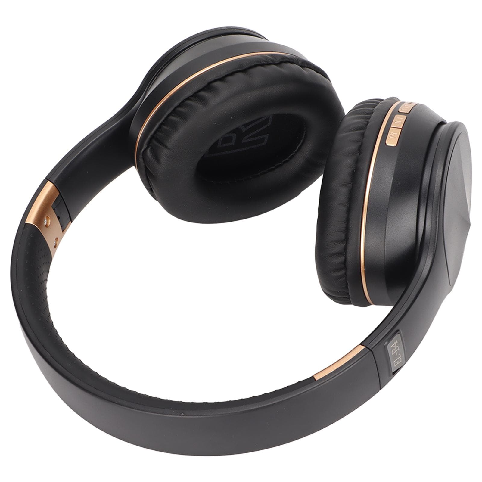ELB4 Bluetooth Headphones Multifunction Foldable Wireless Earphones for Sports Gaming(Black Gold ) gold