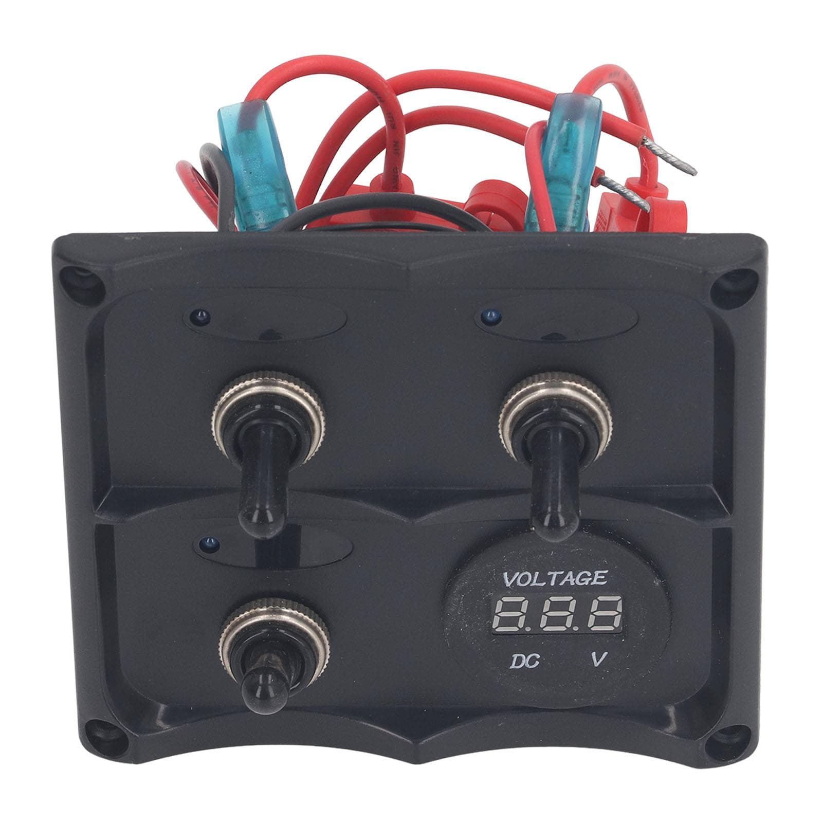 Rocker Switch Panel 3 Gang LED Waterproof DC12V?24V with Display Fuse Box for Boat Marine