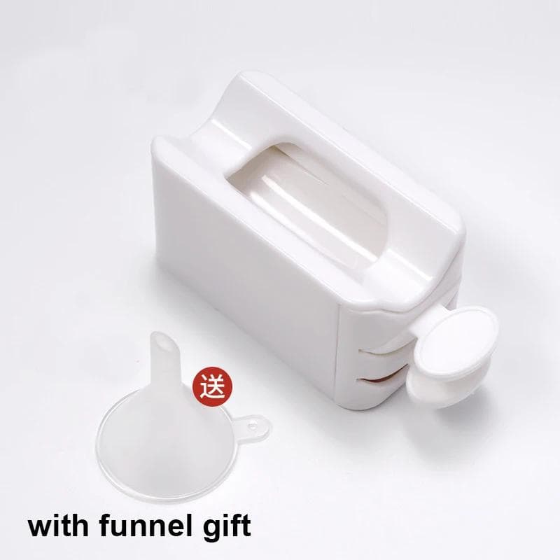 Nail Glitter Powder Recycling Box Double Layer Magic Mirror Powder Storage Case Shiny Sequin Rhinestone Container Manicure Tools white