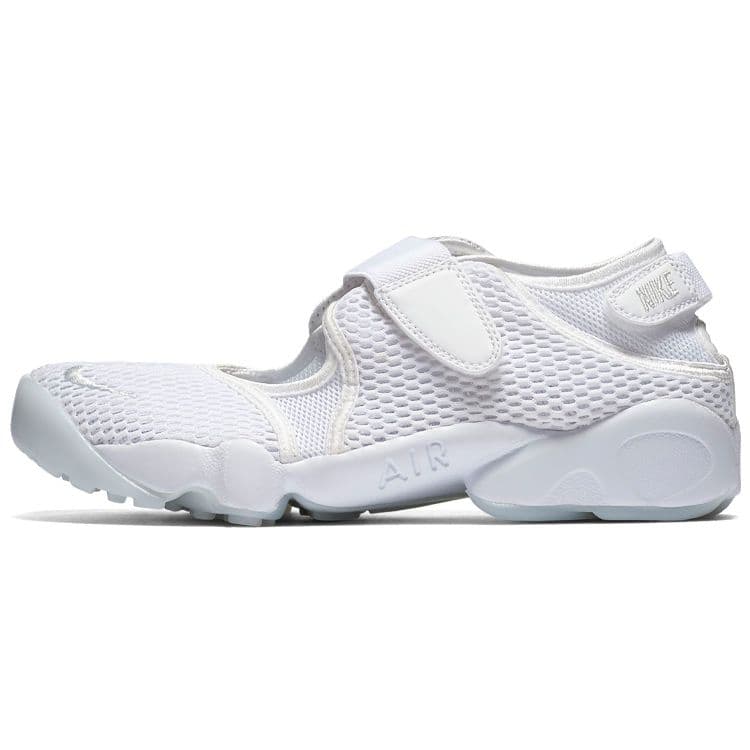 Nike Air Rift Breathe Triple White Women Sneakers Pure-Platinum 848386-100 35.5