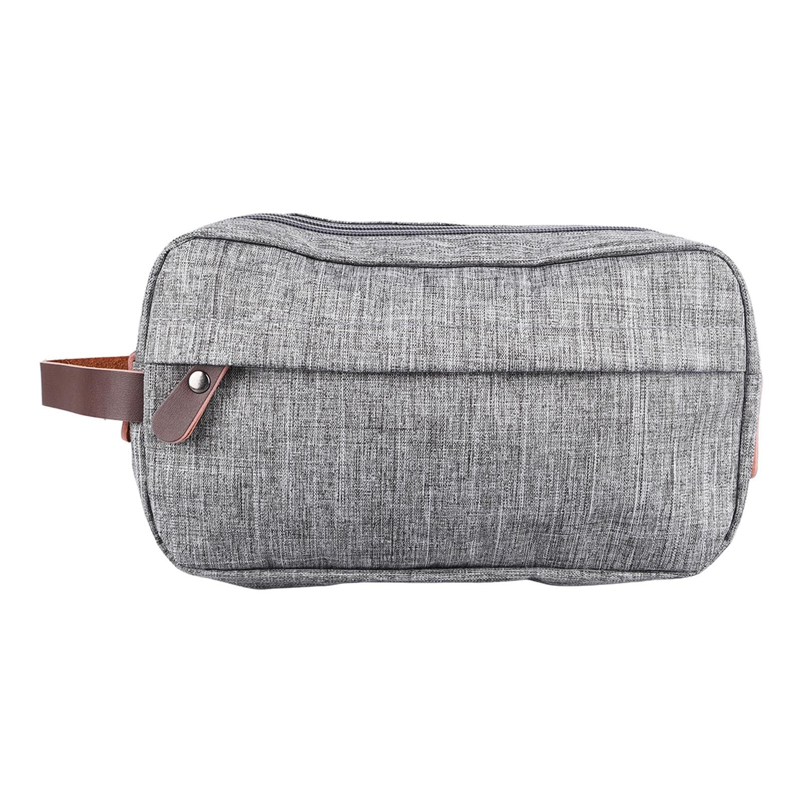 Men Toiletry Bag Waterproof Cationic Cloth Large Capacity Portable Toiletry Bag for Travel Grey One Size gray