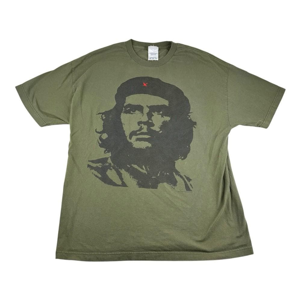 Vintage Che Guevara T Shirt Army Green Revolutionary XL