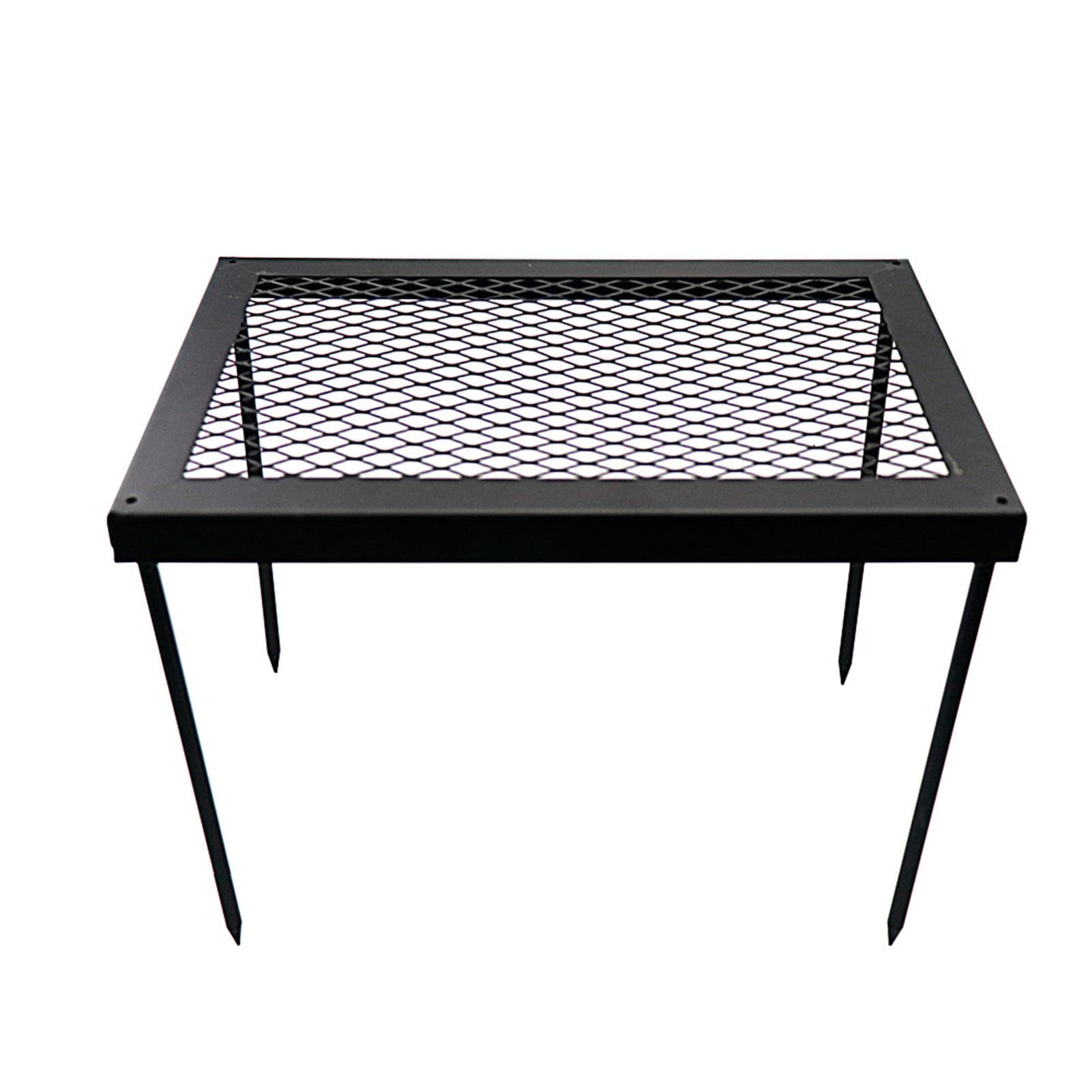 Outdoor Folding Picnic Grill Table Portable Camping Desk Steel Grill Stand Table for Picnic Hiking