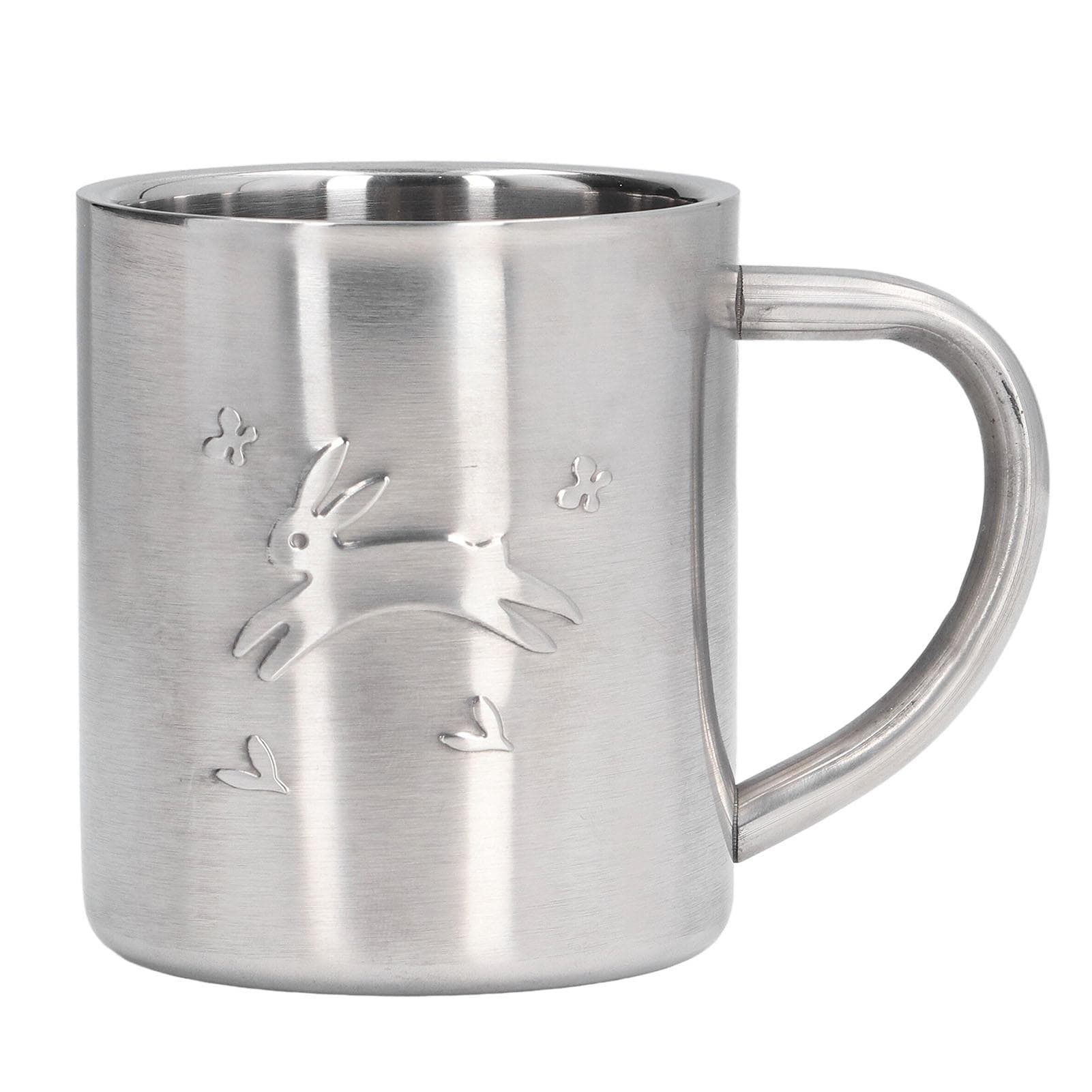 220ML Stainless Steel Mugs Easy to Clean Double Walled Coffee Mugs with Comfortable Handle for L