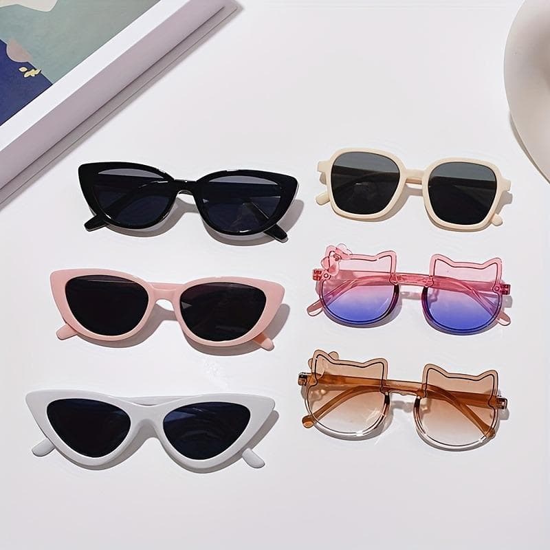 6 Pairs Fashion Decorative Frame Glasses Lightweight Design for Birthday Party Photo Props Daily Accessories