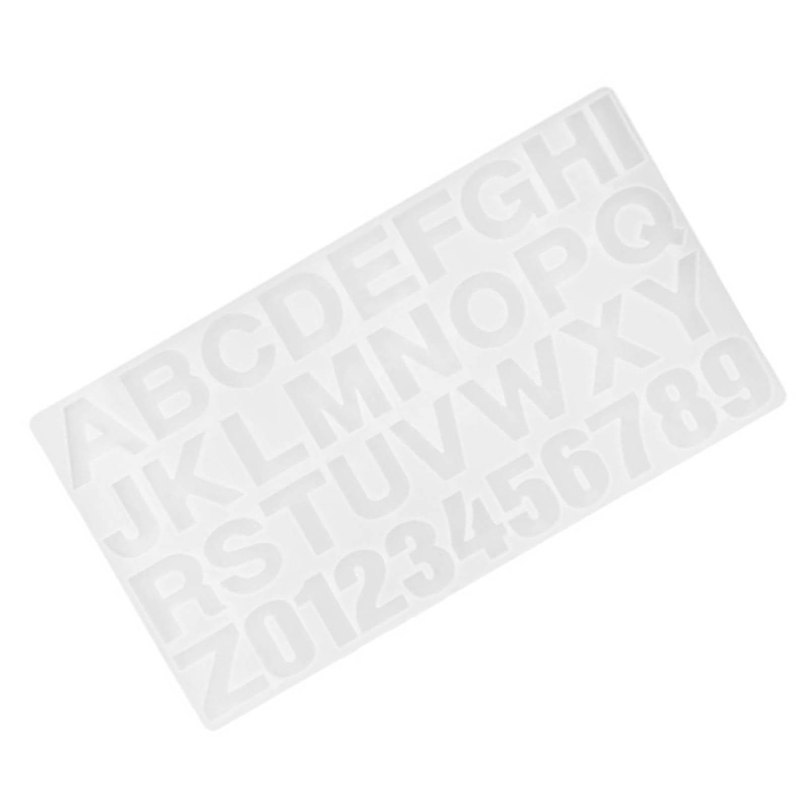 Number Mold Transparent Silicone Flexible Letter Mold for DIY Decoration Pendants