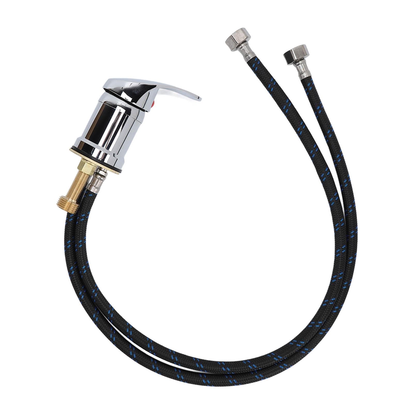 Salon Shampoo Basin Faucet Mixing Valve Professional Shampoo Bowl Faucet Hose for Shampoo Bed white
