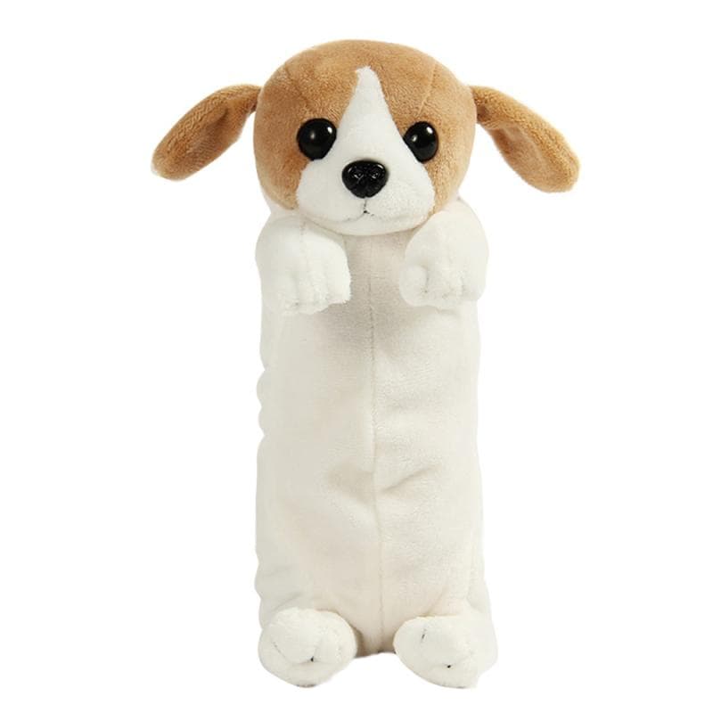 New Kawaii Novelty Simulation 5 Style Cute Dogs Pencil Case Soft Plush School Stationery Pen Bag Gift for Girl Boy Students