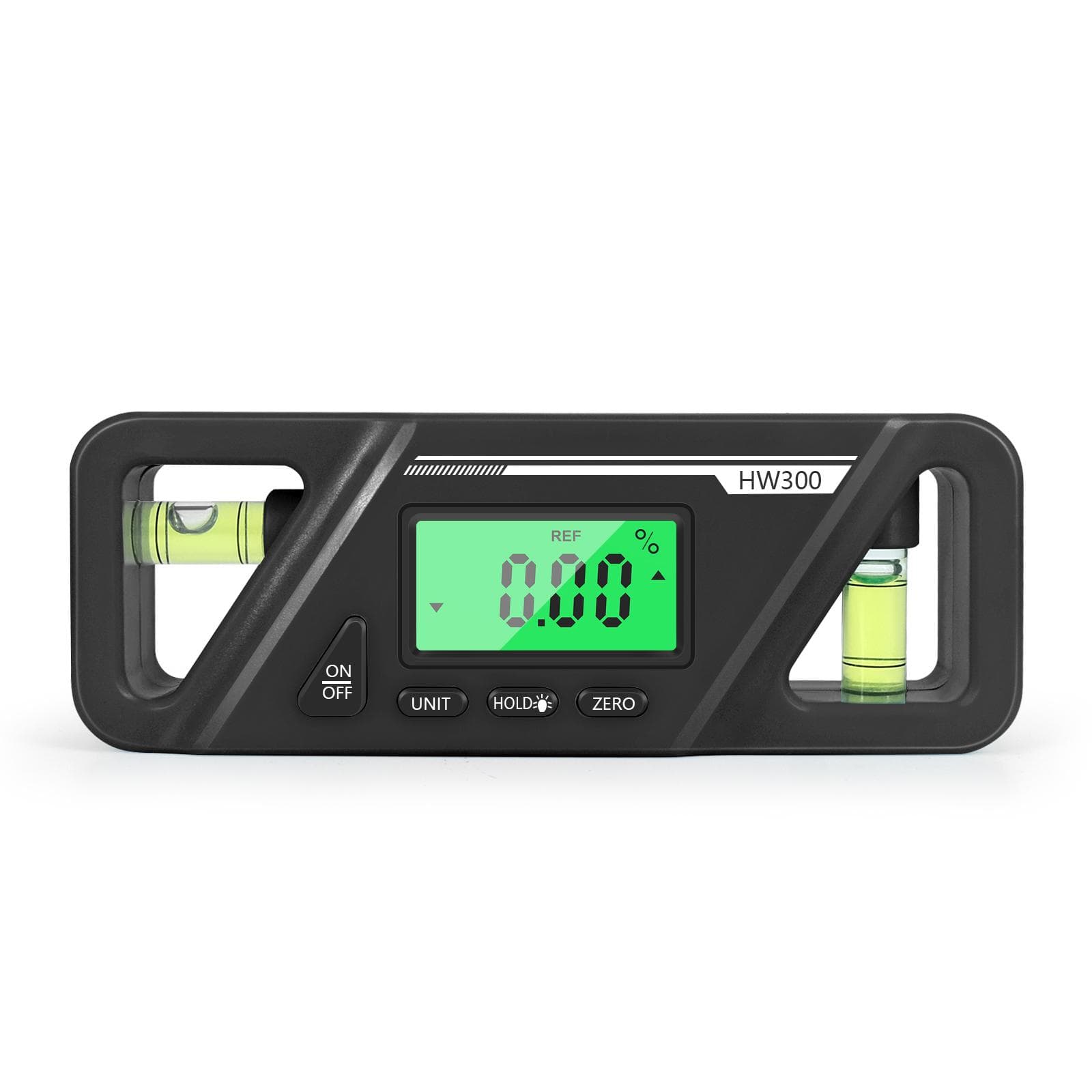Digital Billet Torpedo Level Protractor ABS 90 Degree Green black