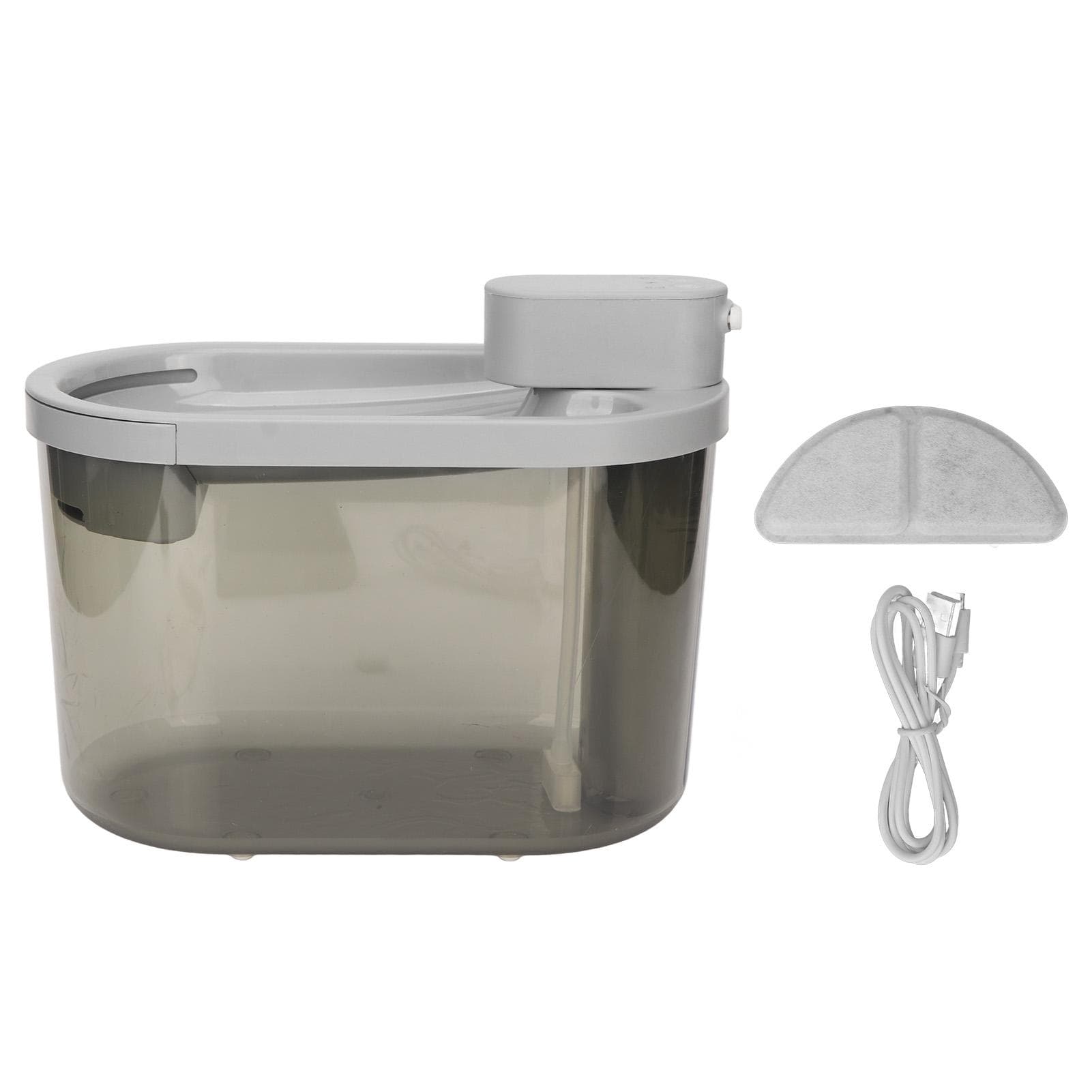 2200ml Cat Water Fountain Quiet Smart Wireless Cycling Filtration Radar Induction Pet Fountain L gray