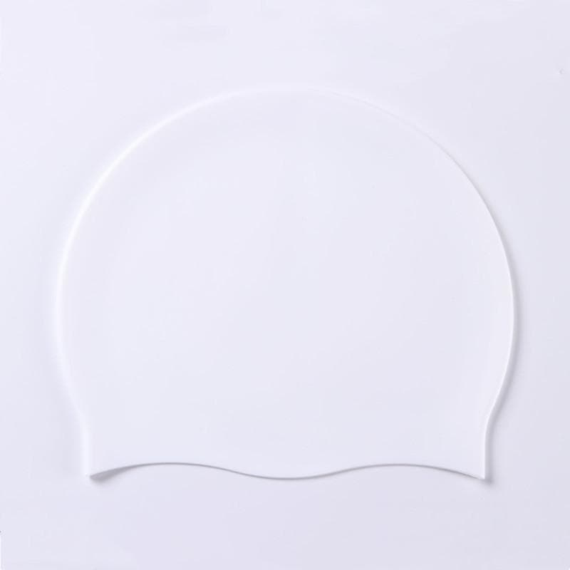 Swimming Cap For Women And Men, Cap For Very Long Thick Curly Hair&Dreadlocks Weaves Braids Afros Silicone Keep Your Hair Dry One Size white