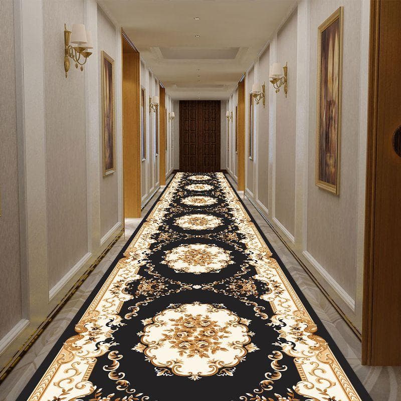 Long Persian Carpet Vintage Home Hallway Carpet Living Room Bedside Bedroom Area Rug Hotel Aisle Corridor Rug Entrance Anti-skid 80x300cm