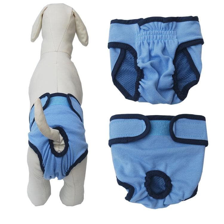 Fashion Dog Physiological Pants Diaper Sanitary Washable Female Dog Panties For Dogs Sanitary Panties XL blue