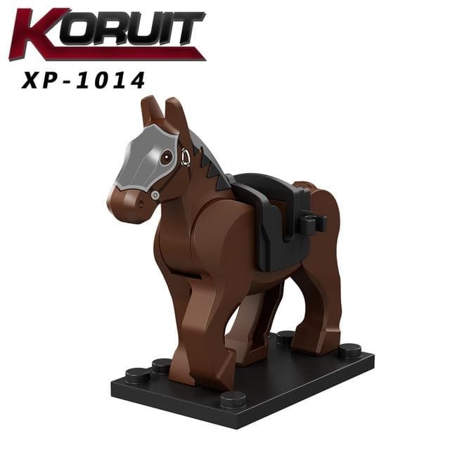 Plastic Mini Blocks Action Figures Roman Knight Military Horses Saddles Mahler Toy Children's Toys XP1011-1016 XP1007-10