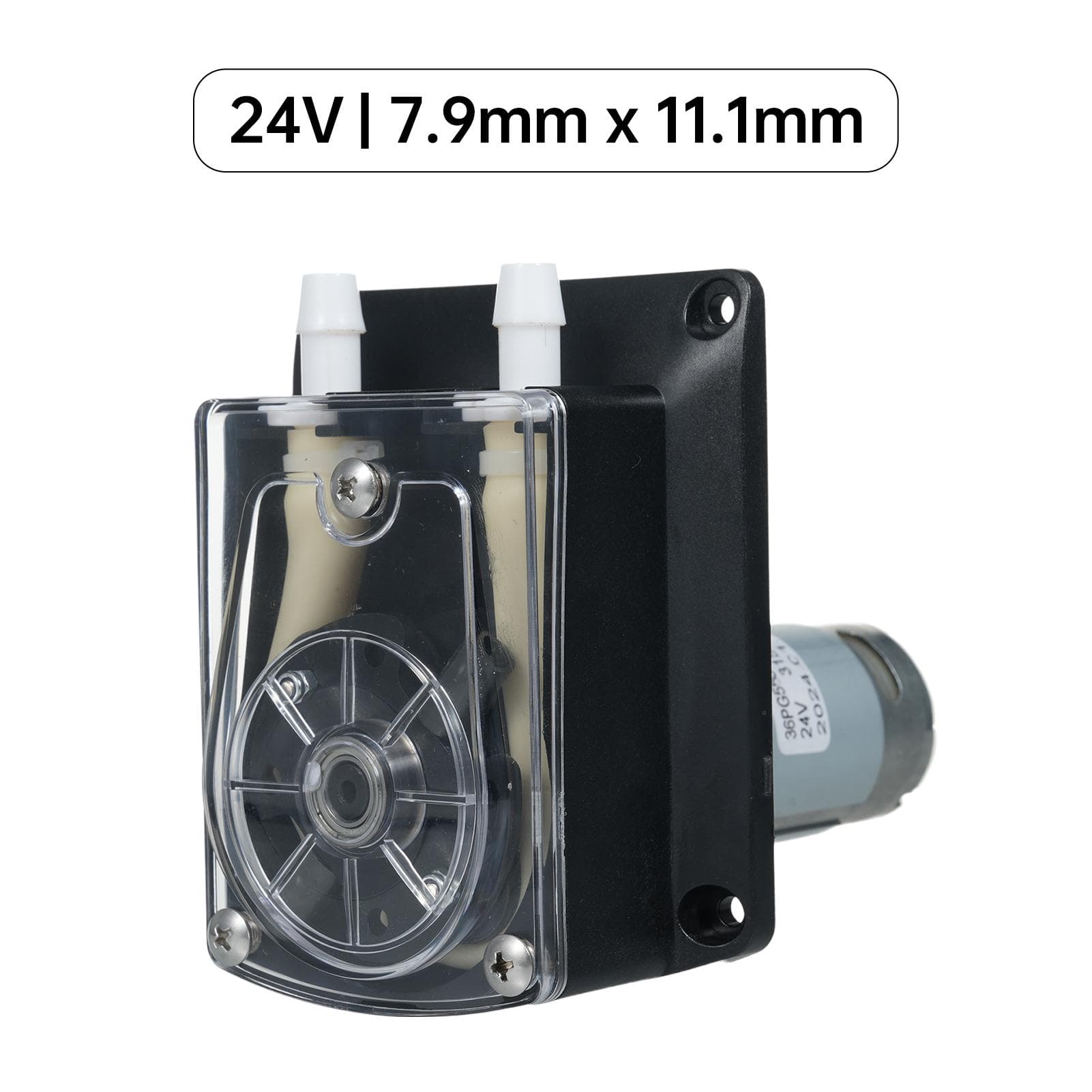 GROTHEN DC 24V Peristaltic Pump Large Flowrate Liquid Dosing Pump 1500mlmin 2 Rollers with 24V