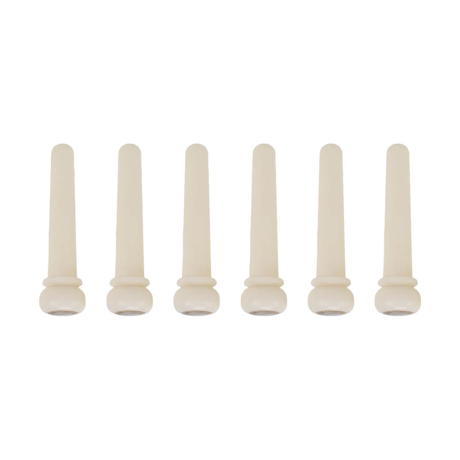 6Pcs Guitar Pegs Simple Replacement Excellent Workmanship Natural Colors Guitar Bridge Pins for