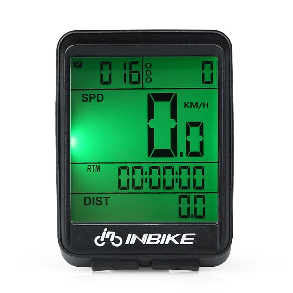 Waterproof Bicycle Speedometer Wireless Bike Computer Rainproof LCD Display Multifunctional Cycling green