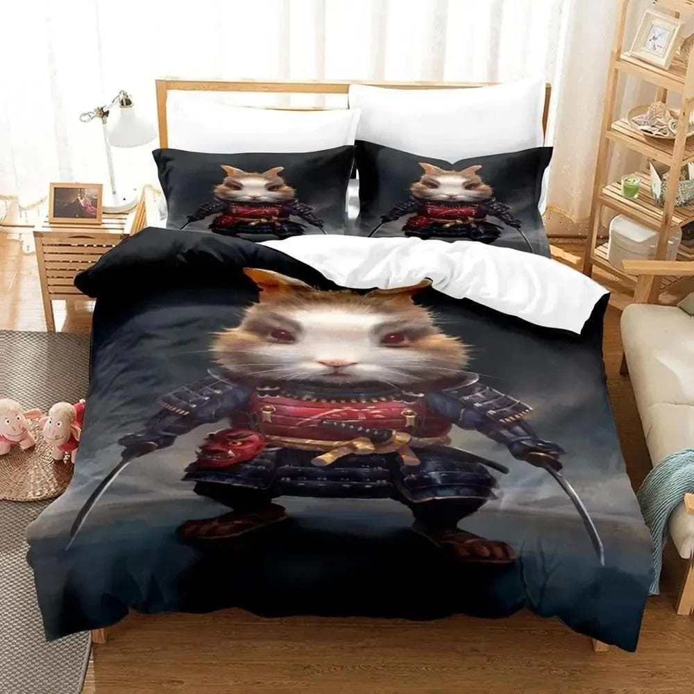 Samurai Rabbit Usagi Chronicles Bedding Set Duvet Cover Bed Set Quilt Cover Pillowcase Comforter king Queen Size Boys Adult 70x133cm 2pcs