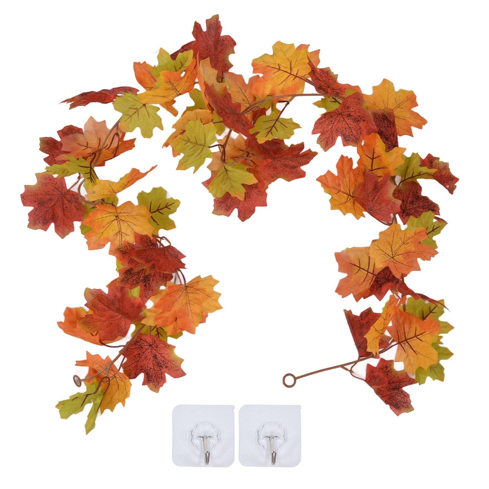 Decorative Artificial Maple Garland Fall Leaf Garland Decoration Thanksgiving Halloween Fake Maple