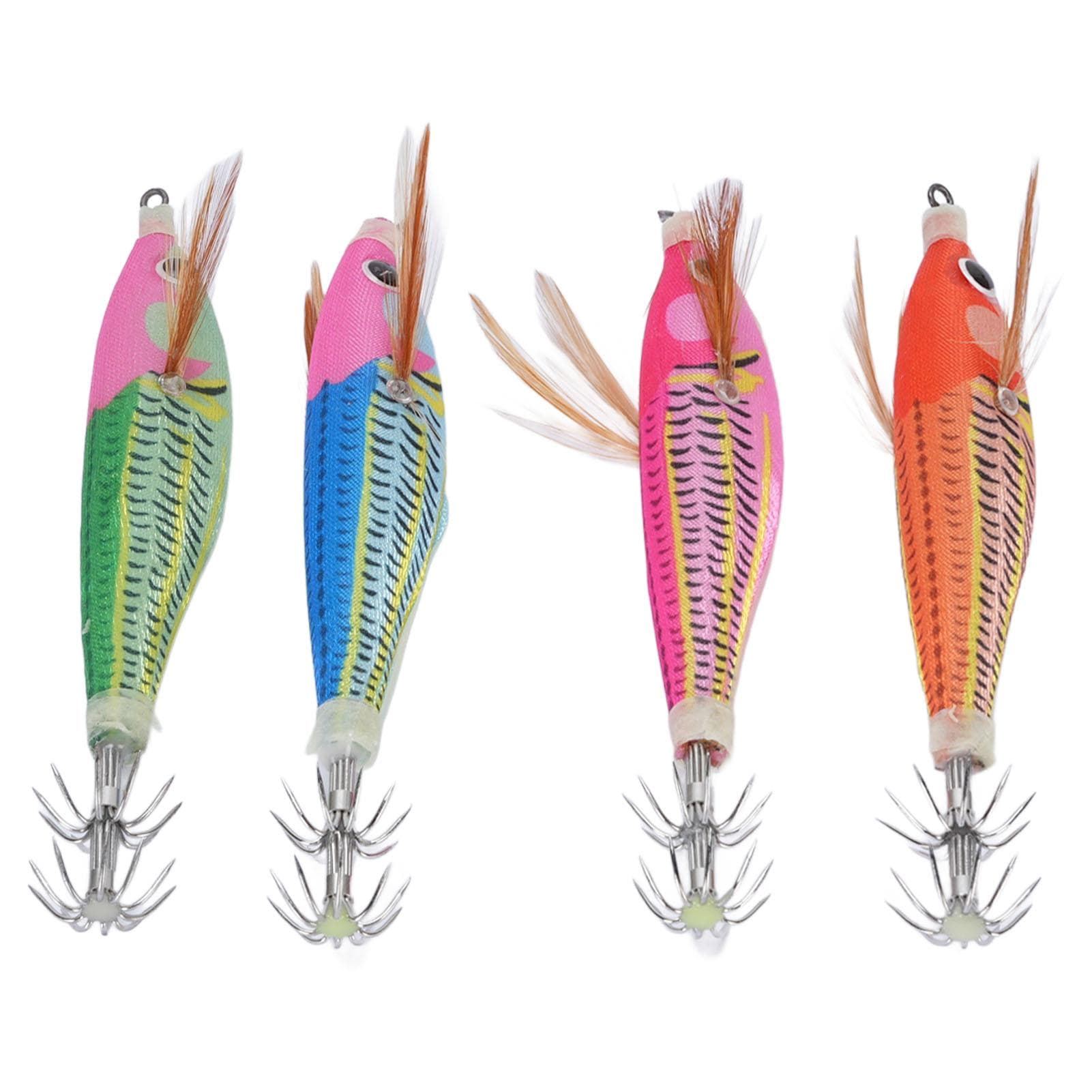 Squid Floating Jig Hooks Plastic and Stainless Steel Streamlined Body Squid Jigs Umbrella Hook for