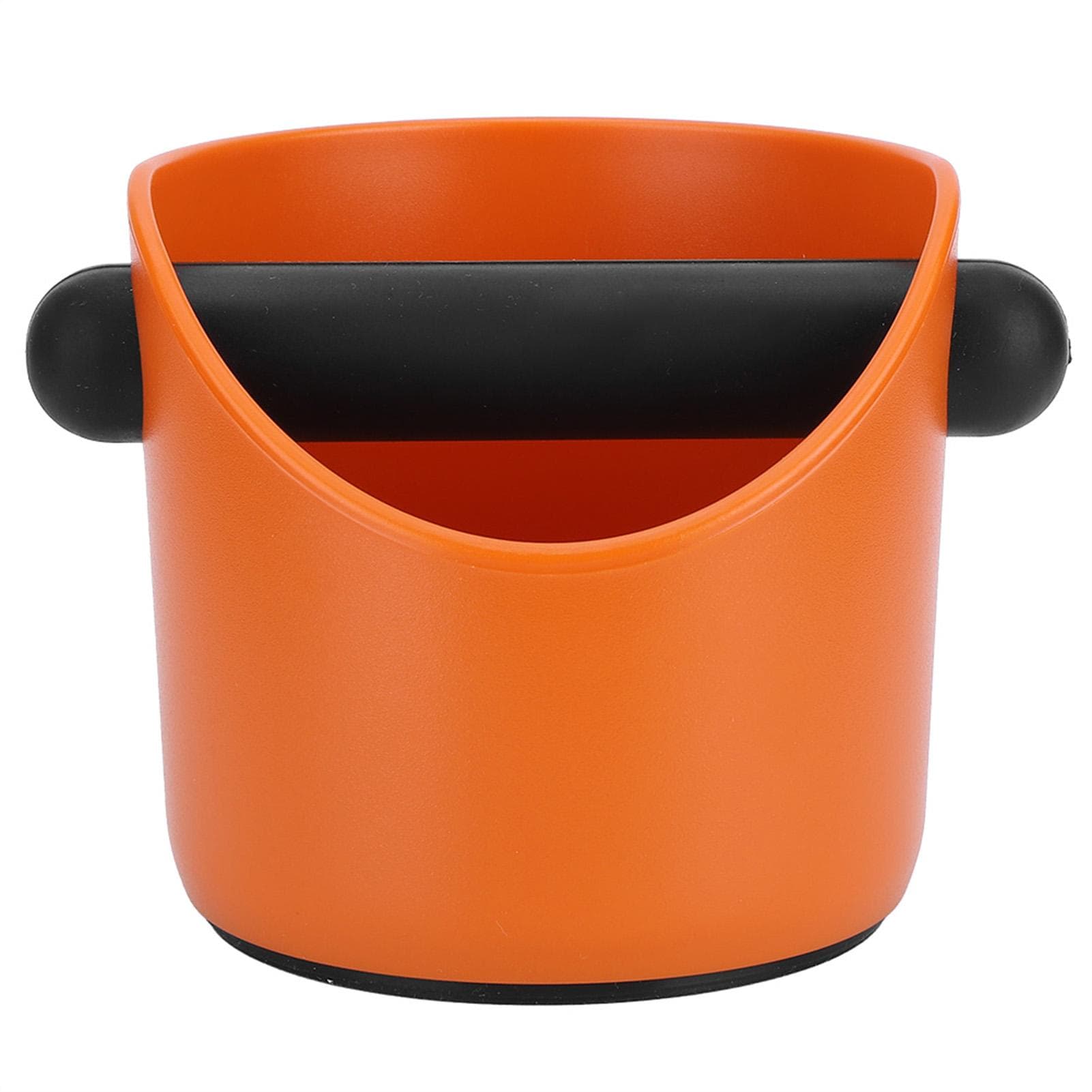 Mini Coffee Grounds Container NonSlip Straight Port Household Grind Bucket Knock Bin Box(Orange ) orange