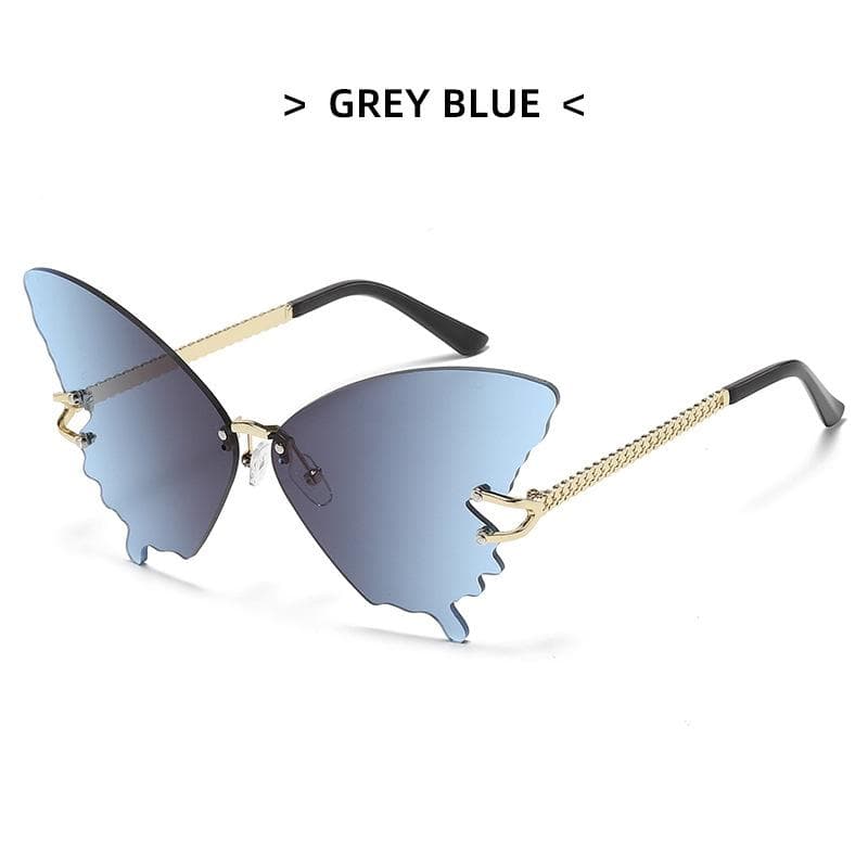Butterfly Sunglasses Women Vintage Metal Frame Sun Glasses for Lady Classic Oversized Party Night Club Glasses UV4 as picture