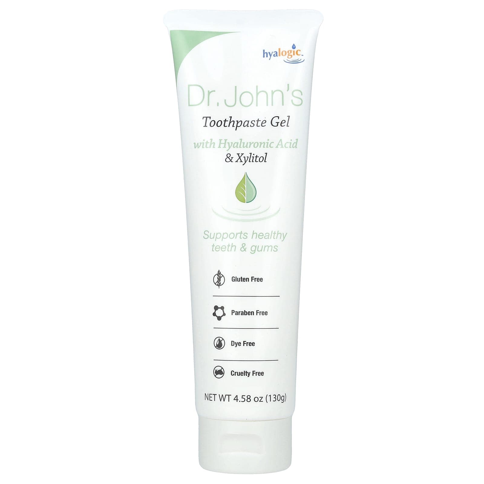 Hyalogic, James Jones Toothpaste Gel with Hyaluronic Acid and Xylitol, Mint, 4.58 oz (130 g)