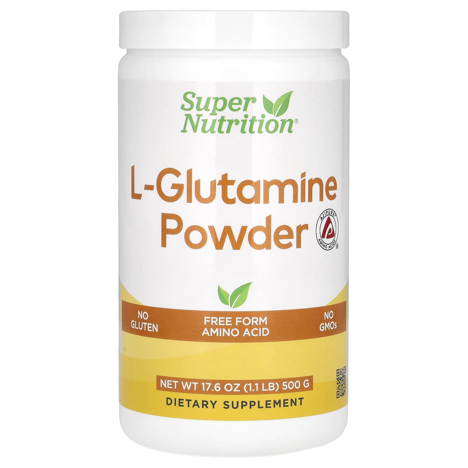 Super Nutrition, l-Glutamine, Unflavored, 17.6 oz (500 g)