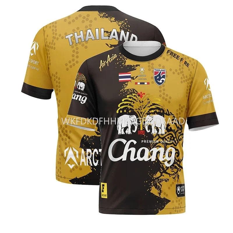 Hot Thailand Changze Unisex T-shirt 3D Printing Quick Drying Casual O Collar Short-sleeved Men's Plus-size Outdoor Sports Top S white